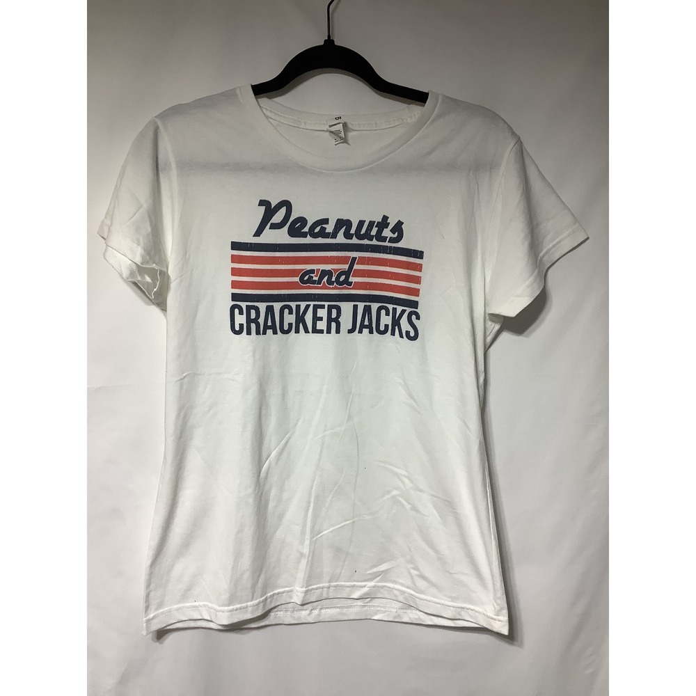 Peanuts and‎ Cracker Jacks Graphic T-Shirt Medium Baseball Game Day Tee